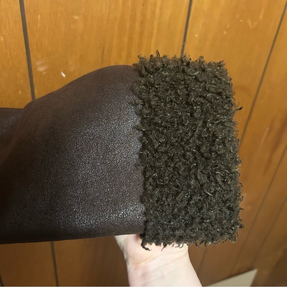 Bernardo Dark Brown Button Down Jacket Faux Suede - Picture 3 of 7